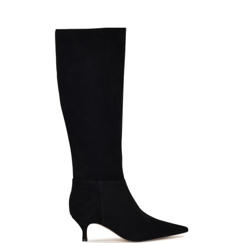 Somas Kitten Heel Knee High Leather Boots